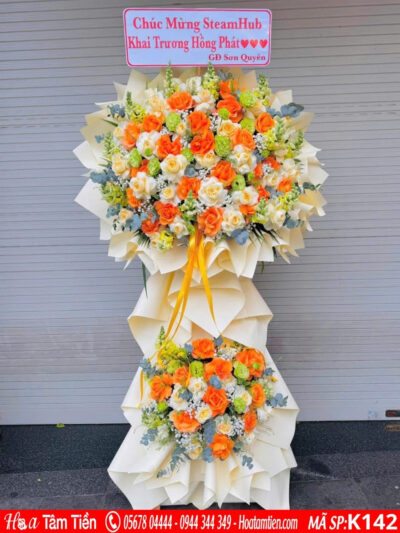 Kệ hoa khai trương Hoa Tâm Tiền giao nhanh