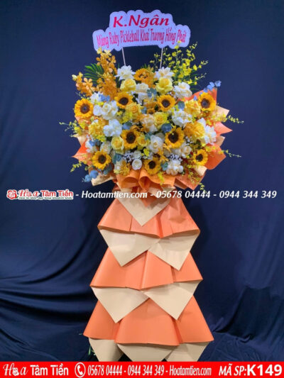 Kệ hoa chúc mừng đại hội shop hoa tươi phường 6 Vũng Tàu – Hoa Tâm Tiền