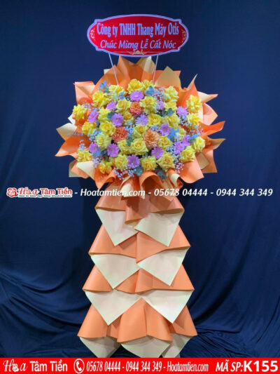 Kệ hoa chúc mừng đại hội shop hoa tươi phường 12 Vũng Tàu – Hoa Tâm Tiền Vũng Tàu