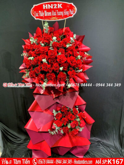 Kệ hoa chúc mừng đại hội shop hoa tươi Tân Thành – shop hoa Vũng Tàu