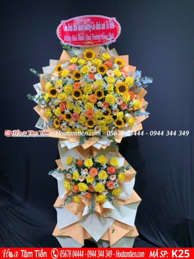 Đặt kệ hoa khai trương tại Hoa Tâm Tiền