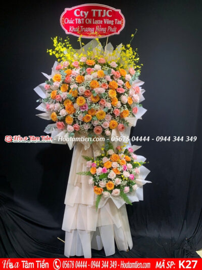 Kệ hoa chúc mừng đẹp tại Rạch Dừa