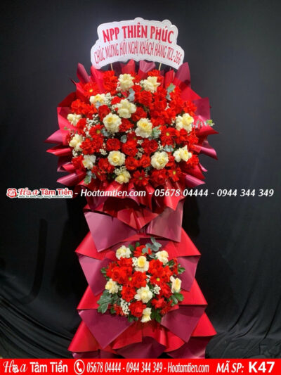 Hoa khai trương Hồng Phát tông cam đỏ