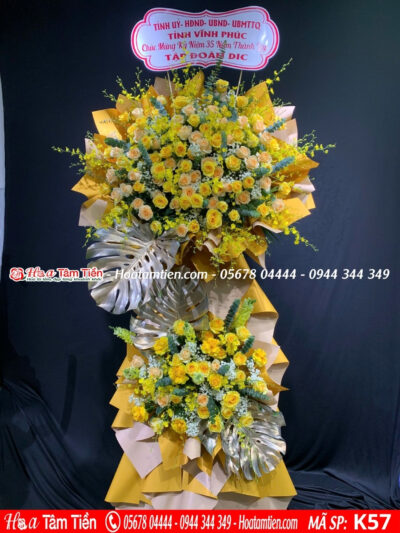 Kệ hoa chúc mừng hoa khai trương phường tam thắng