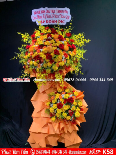 Kệ hoa chúc mừng hoa khai trương phường rạch dừa