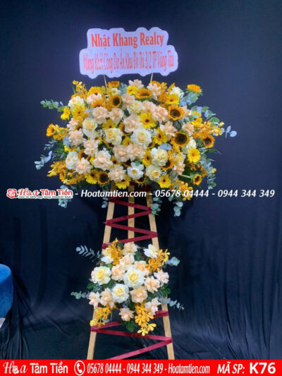 Kệ hoa khai trương phong cách hiện đại