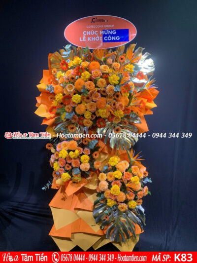 Kệ hoa khai trương phường Thắng Tam