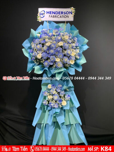 Kệ hoa khai trương phường Rạch Dừa đẹp