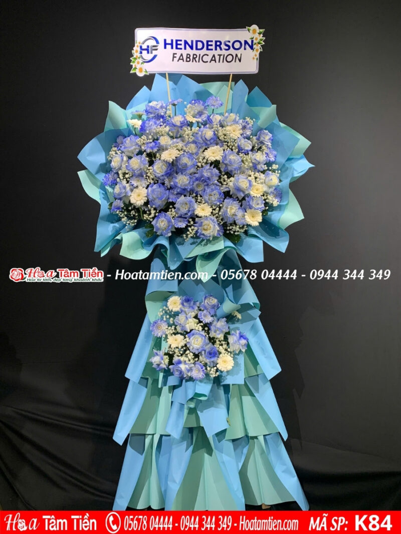 Kệ hoa khai trương phường Rạch Dừa đẹp