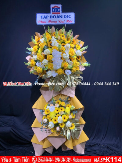 Kệ hoa khai trương phối hoa nội tươi lâu