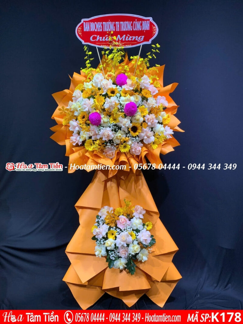 Kệ hoa khai giảng hoa tươi Vũng Tàu phường 5 – Hoa Tâm Tiền