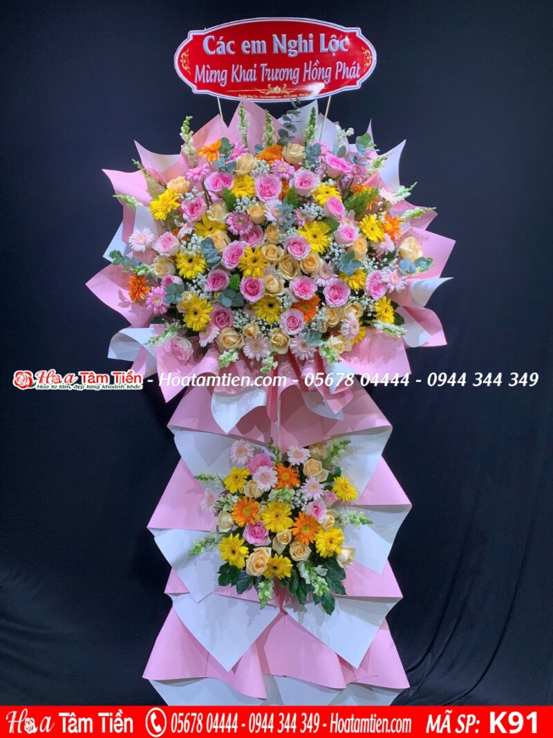 Kệ hoa khai trương tiệm hoa Phường Tam Thắng
