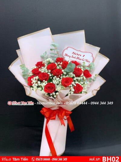 Bó hoa kỷ niệm ngày cưới sang trọng tại Hoa Tâm Tiền Vũng Tàu