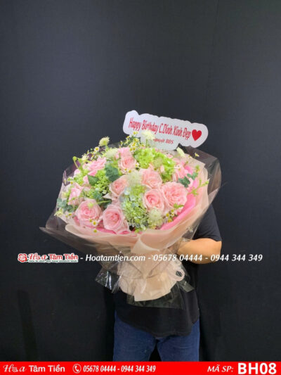 Bó hoa cầu hôn trắng tinh khôi tại Shop Hoa Tâm Tiền
