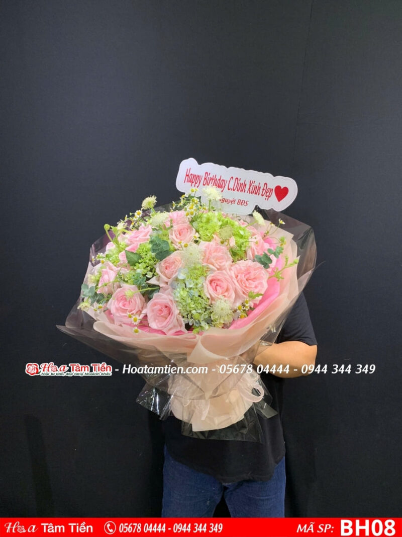 Bó hoa cầu hôn trắng tinh khôi tại Shop Hoa Tâm Tiền