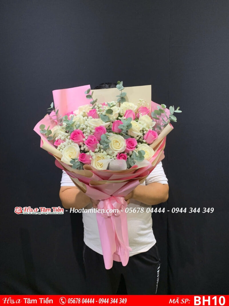 Bó hoa 20/10 nhẹ nhàng tại Tiệm Hoa Tươi Tâm Tiền