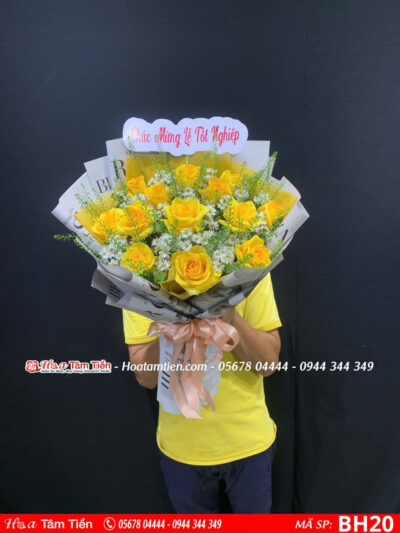 Bó hoa sinh nhật phong cách hiện đại tại Shop Hoa Tươi Tâm Tiền