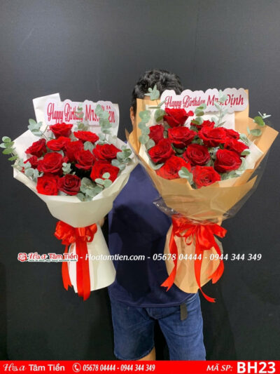 Bó hoa 20/10 hồng pastel tại Tiệm Hoa Tươi Vũng Tàu