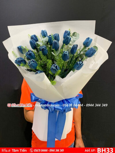 Bó Hoa Tulip Nhuộm xanh dương