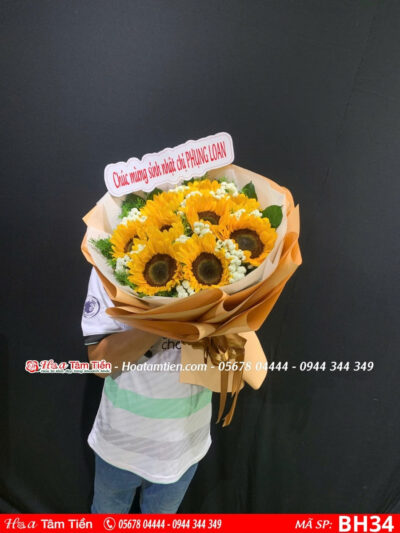 Bó hoa 14/2 hướng dương ngọt ngào