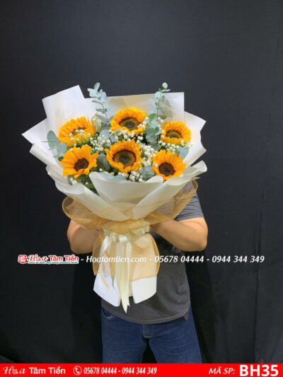 Bó hoa xin lỗi kèm thiệp tại Shop Hoa Tâm Tiền