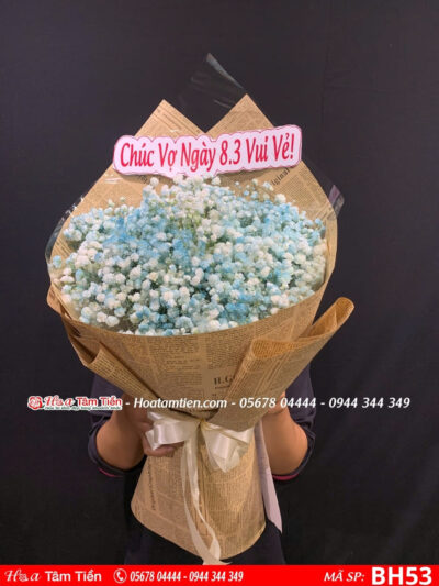 Bó hoa xin lỗi màu xanh tươi vui