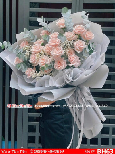 Bó hoa 8/3 màu pastel dịu nhẹ tại Tiệm Hoa Tươi Vũng Tàu