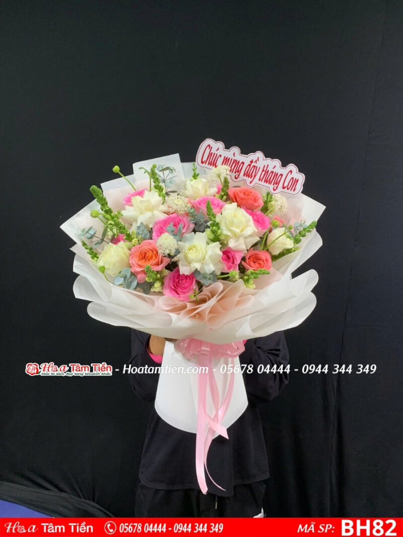 Bó hoa sinh nhật gam hồng rực tại Cửa Hàng Hoa Tươi Vũng Tàu