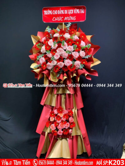 Kệ hoa chúc tổng kết Phường 10 – hoa tươi Vũng Tàu