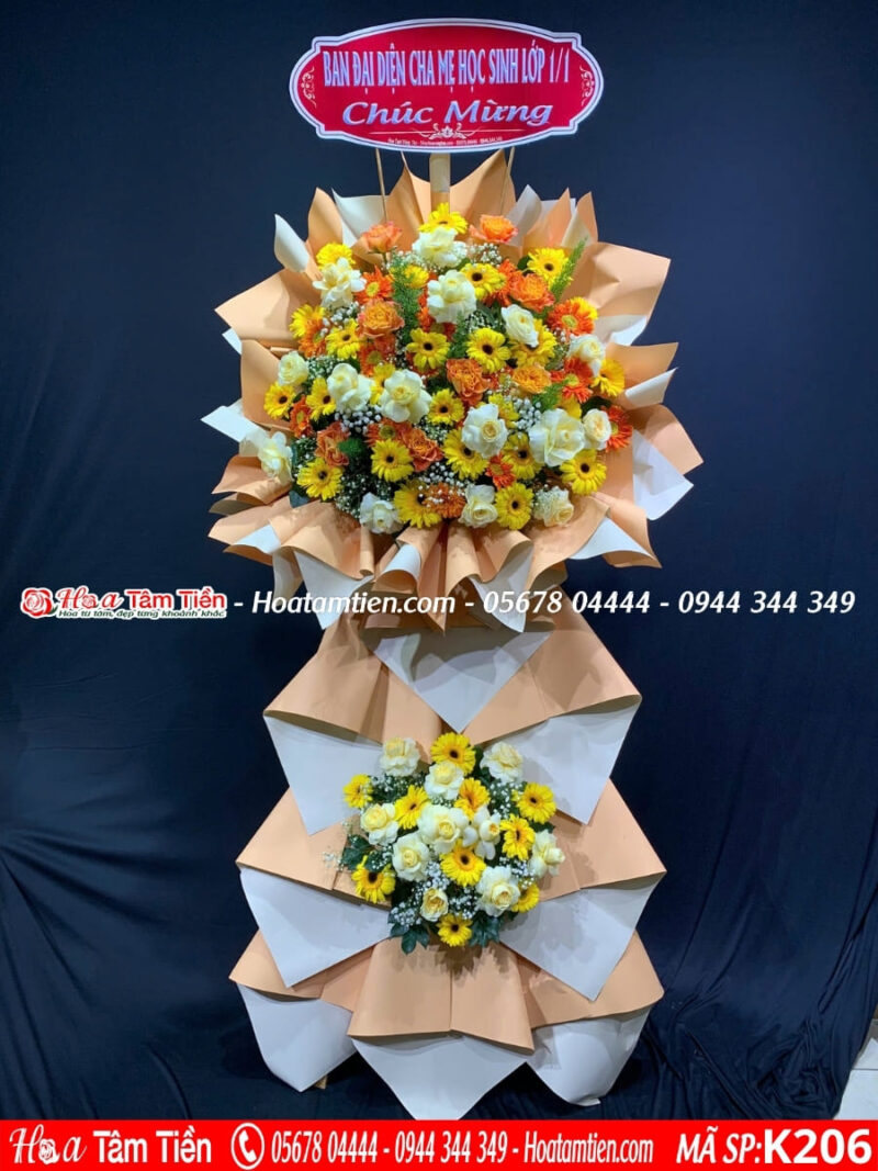 Kệ hoa Khánh thành Phường Thắng Nhất – hoa tươi Vũng Tàu
