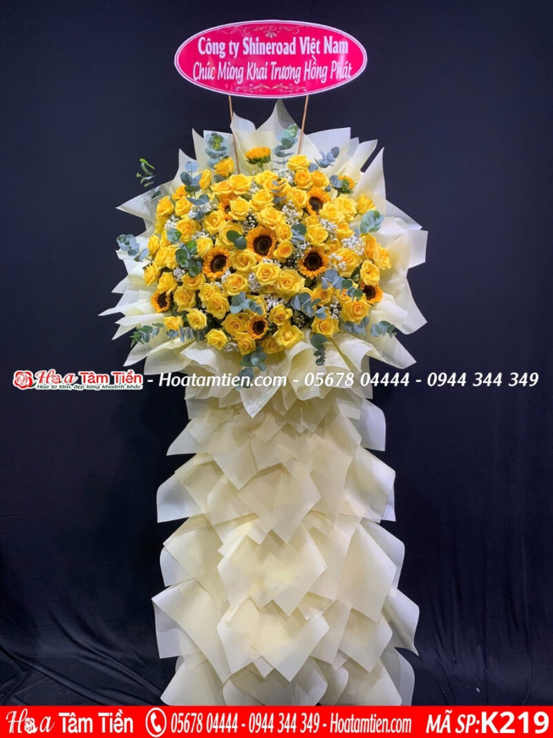 Kệ hoa lễ động thổ Phước Trung Bà Rịa – shop hoa Vũng Tàu