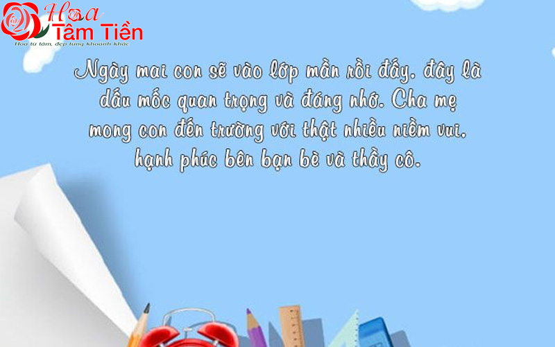 Viết thiệp chúc mừng năm học mớ