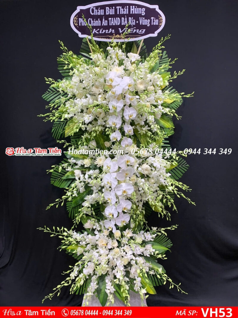 Hoa chia buồn đẹp, Shop Hoa Tâm Tiền Vũng Tàu thiết kế chuyên nghiệp và giao nhanh tại Vũng Tàu