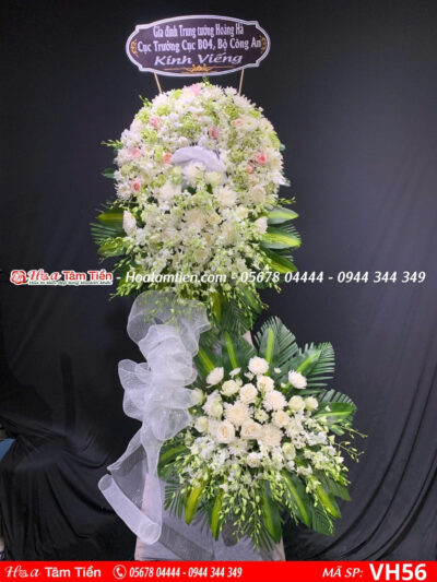 Hoa viếng đám tang phường 1 vũng tàu đẹp, Hoa Tâm Tiền thiết kế chuyên nghiệp và giao nhanh tại Vũng Tàu