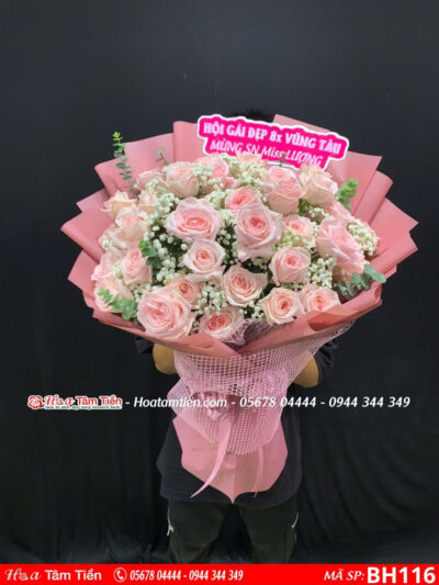 Bó hoa ohara hòng thơm ngát màu ngọt ngào tại hoa tươi vũng tàu