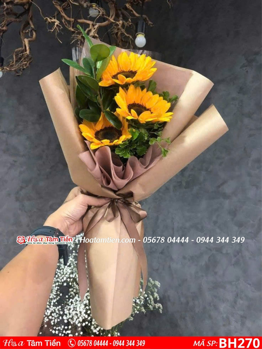 bó hoa 3 bông hướng dương tặng đại hội