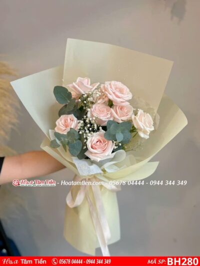 bó hoa hồng pastel tặng sinh nhật
