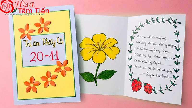 Cách làm thiệp 20/10 tặng cô giáo đơn giản và ý nghĩa