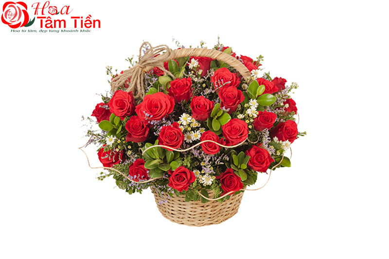 Giỏ hoa hồng
