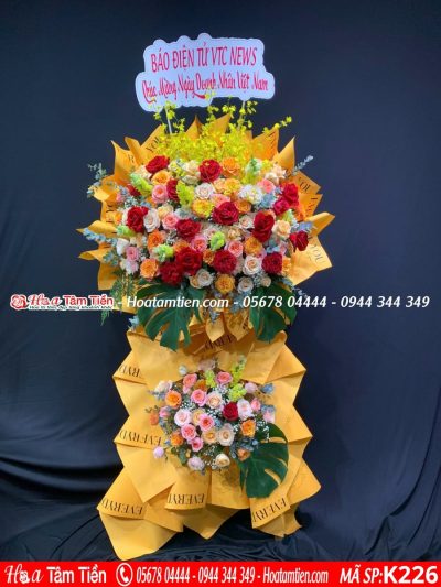 Kệ hoa khai giảng phường 5 – shop hoa Vũng Tàu