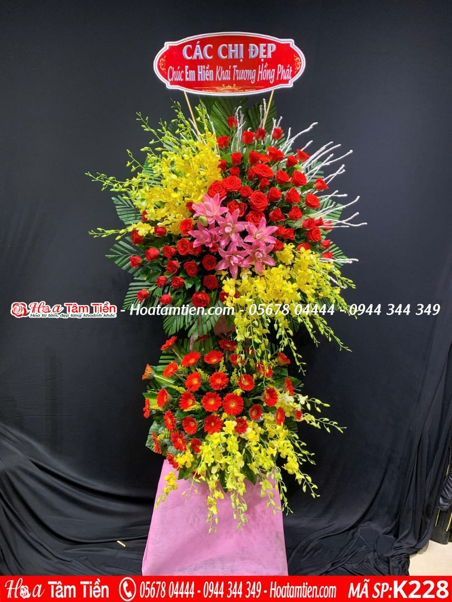 Hoa Tâm Tiền Kệ hoa khai trương phường 7 – shop hoa tươi Vũng Tàu