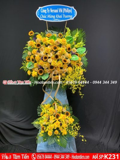 Kệ hoa tổng kết phường 10 – hoa tặng lễ tổng kết năm học