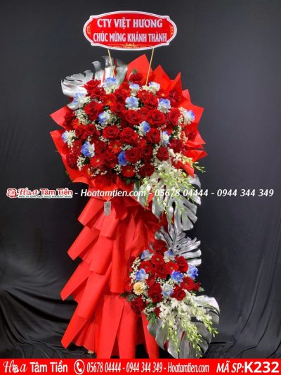 Kệ hoa khai giảng phường 11 – hoa tặng lễ khai giảng Hoa Tâm Tiền