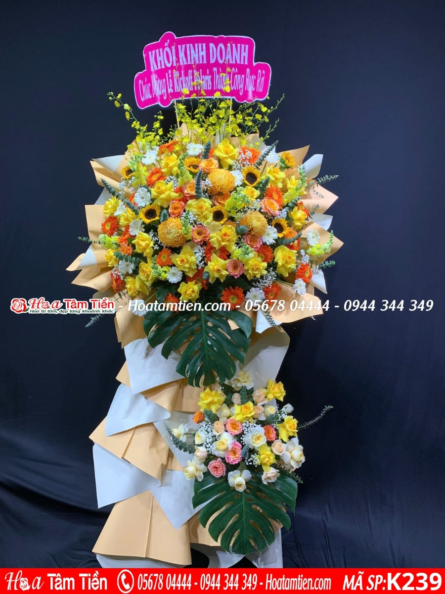 Kệ hoa chúc mừng đại hội Phường Tam Thắng – hoa tươi Vũng Tàu