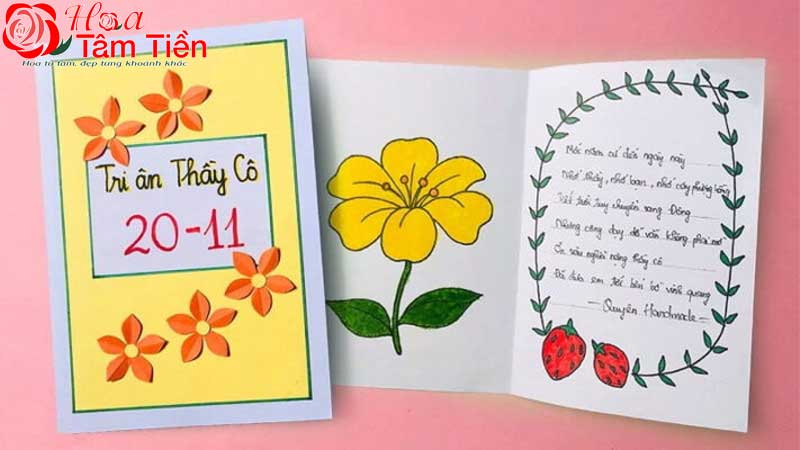14 mẫu thiệp 20/11 tự làm thủ công bằng tay cực đẹp và ý nghĩa