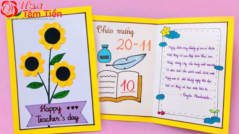14 mẫu thiệp 20/11 tự làm thủ công bằng tay cực đẹp và ý nghĩa