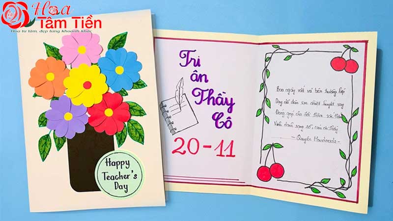 14 mẫu thiệp 20/11 tự làm thủ công bằng tay cực đẹp và ý nghĩa