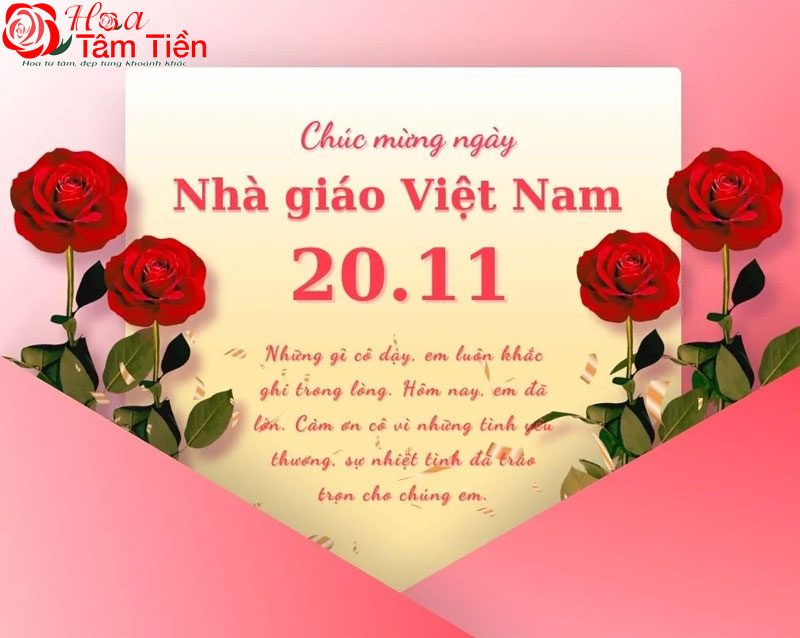Cách lựa chọn mẫu và đặt thiệp hoa chúc mừng 20/11 tại Vũng Tàu