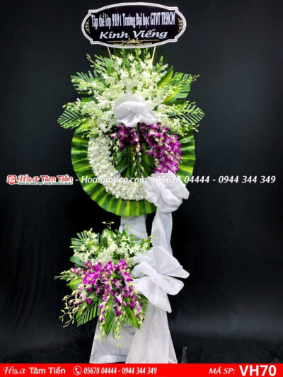 Hoa viếng đám tang Hoa Tâm Tiền phường Thắng Nhất