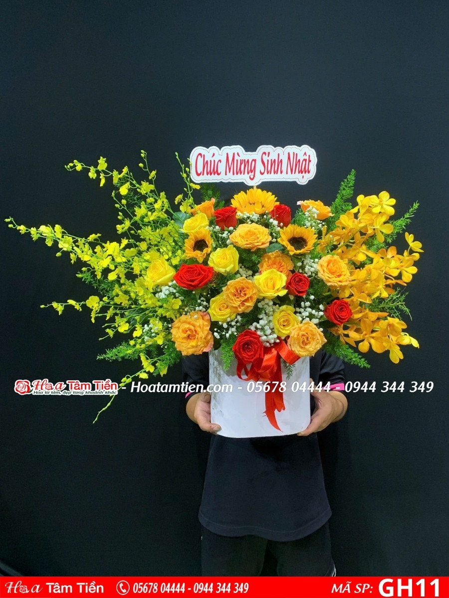 Lẵng hoa khai trương shop hoa tươi phường 12 Vũng Tàu